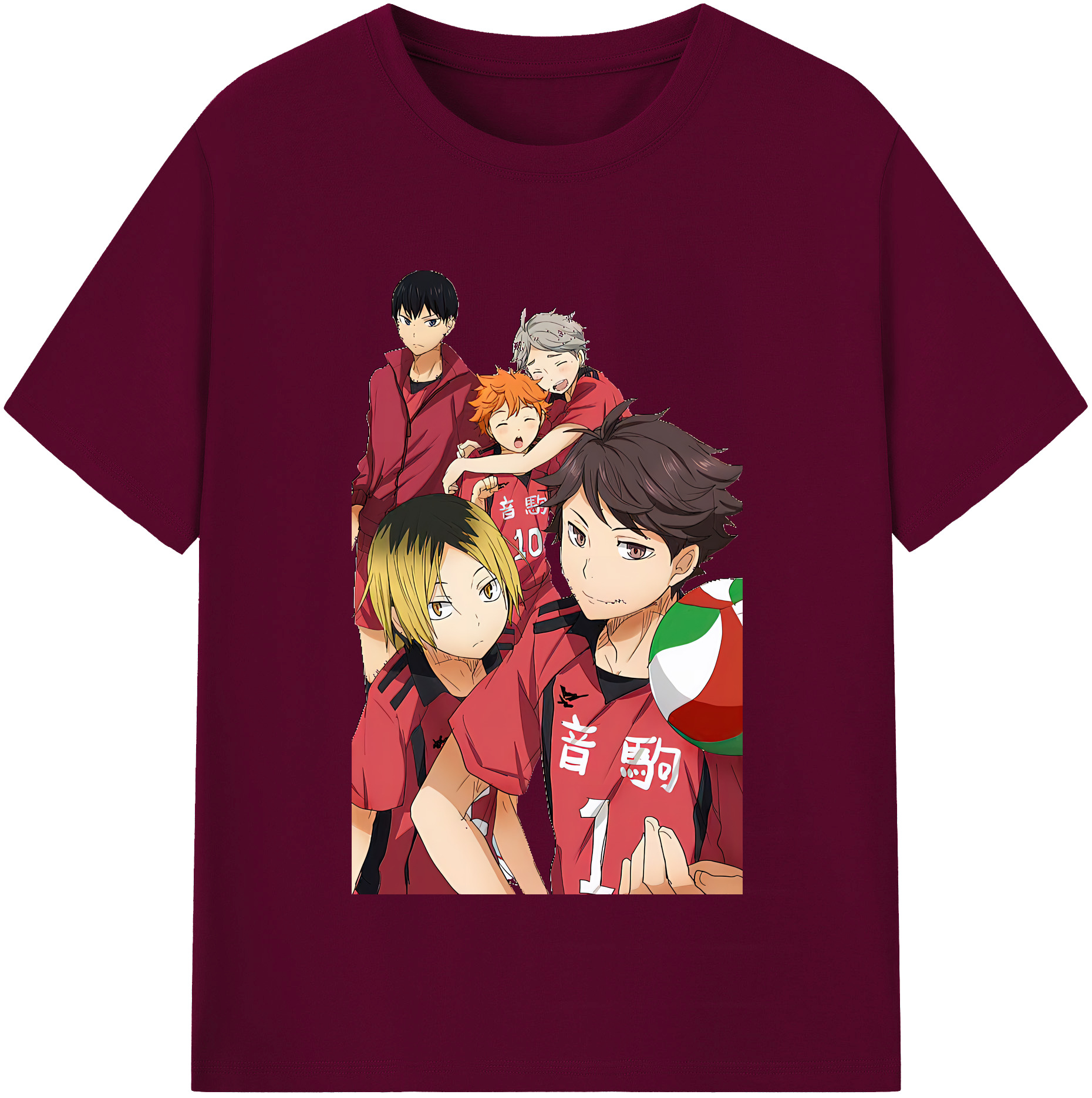 （画像用） ハイキュー!! Haikyu!! レディースカジュアルプリントTシャツ（綿100％）
